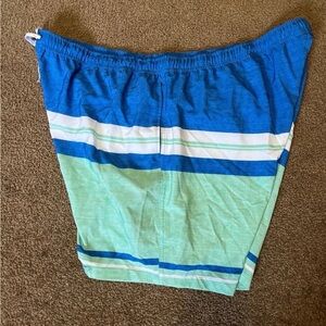 Men's 4XL Blue & Green ocean coast Swim Shorts with pockets NWOT